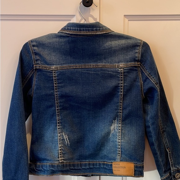 Zara girls distressed denim jeans jacket, size 7 - Picture 2 of 8